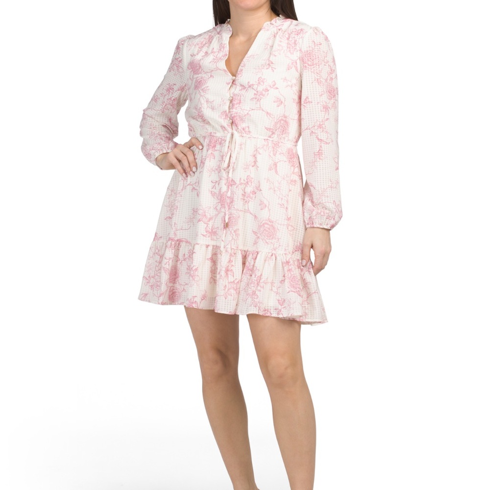 Joie Pink and White Floral Mini Dress